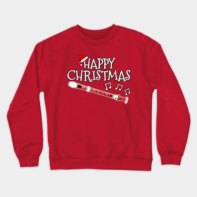 Christmas Recorder Player Woodwind Musician Xmas 2022 Crewneck Sweatshirt by doodlerob